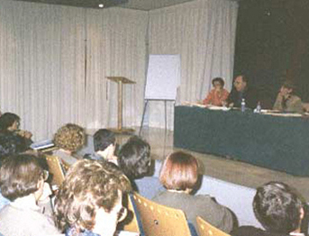 Carmen Ramos como coordinadora por Malaga en los comienzos del CAL